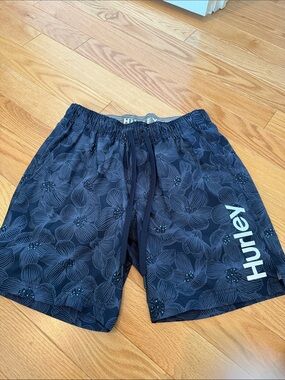Hurley Navy Floral Swim Shorts